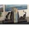 Black Polystone Eclectic Cat Bookends Set